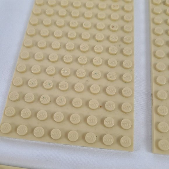Lot of 5 Genuine LEGO Light Brown Beige Flat Base Plates Brick Building Part - Picture 3 of 7